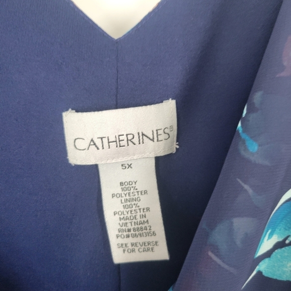Catherine's Dress Size 5X Floral Midi - Picture 6 of 6